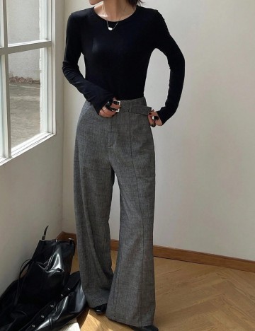 Pantaloni Shein DAZY  LESS, gri