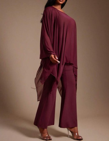 Compleu Shein Curve+, vișiniu