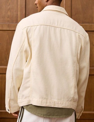 Jachetă De Blugi Shein MANFINITY, crem