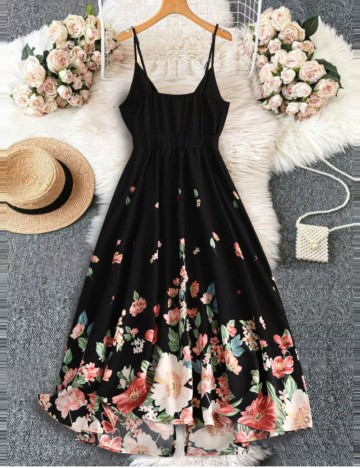 Rochie maxi Shein Curve+, mix culori