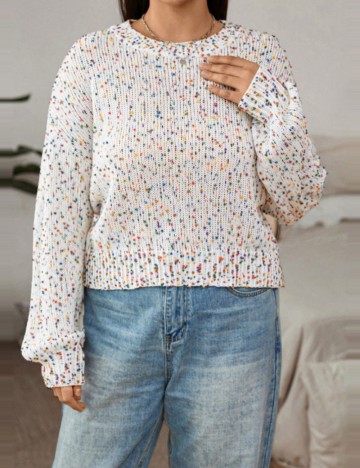 Pulover Shein Curve+, mix culori