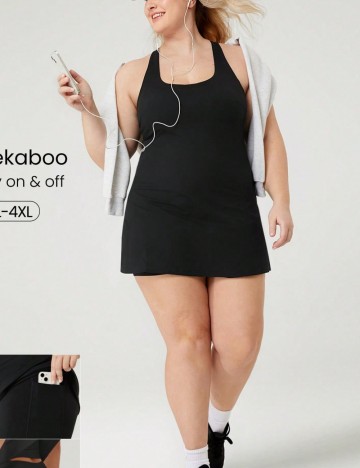 Rochie sport Shein Curve+, negru