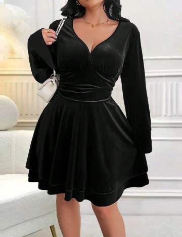 Rochie mini Shein Curve+, negru