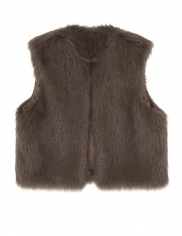 Vestă Shein DAZY, maro