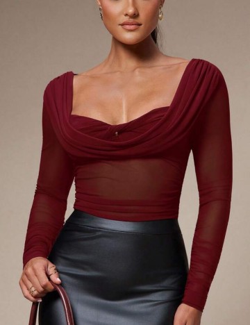 Bluză Shein, vișiniu