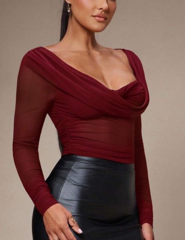 Bluză Shein, vișiniu