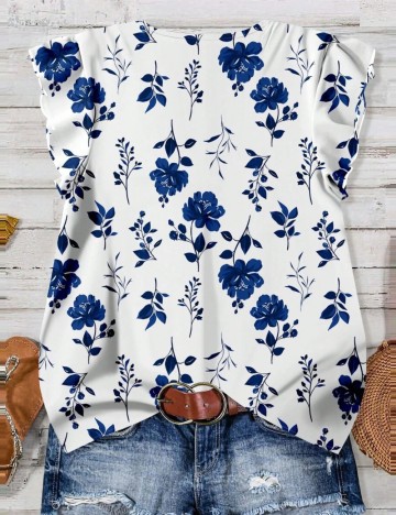 Cămașă cu m&acirc;necă scurtă Shein, mix culori