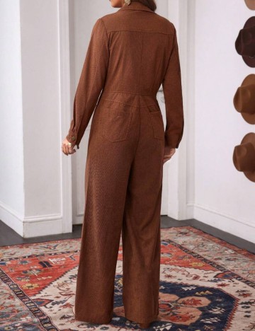 Salopetă lungă Shein, maro