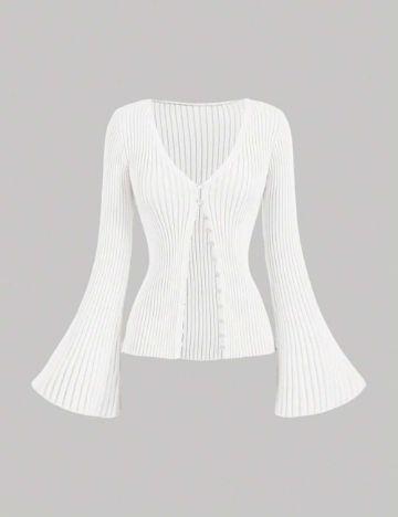 Bluză cu nasturi Shein, alb