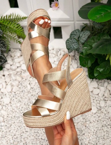 Sandale Shein, auriu