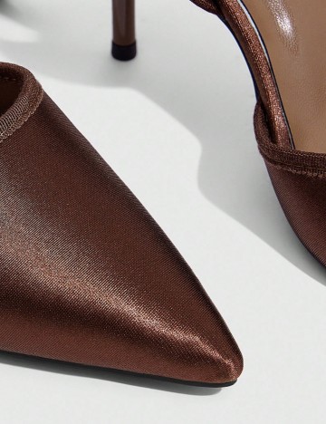 Pantofi cu toc Shein CUCCOO, maro