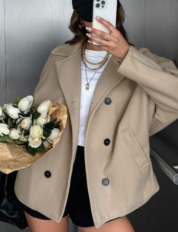 Palton scurt Shein, bej