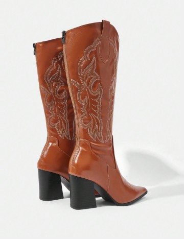 Cizme cu toc Shein, maro