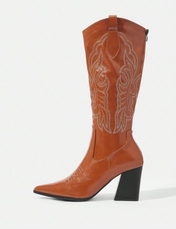 Cizme cu toc Shein, maro