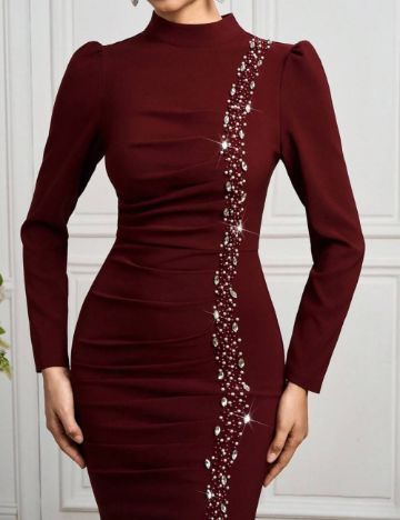 Rochie de ocazie Shein, vișiniu