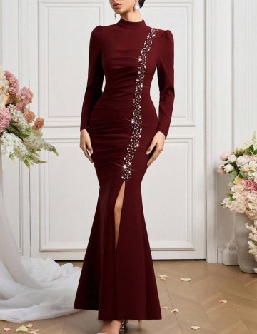 Rochie de ocazie Shein, vișiniu