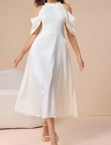 Rochie maxi Shein, crem