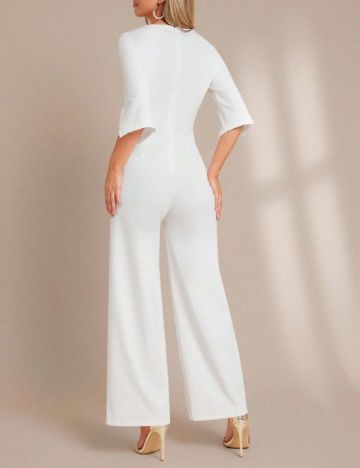 Salopetă lungă Shein, alb