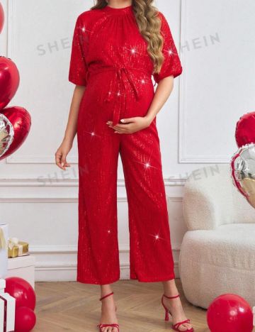 Salopetă lungă Shein, roșu