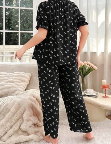 Compleu pijamale Shein Curve+, negru
