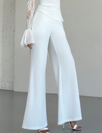 Pantaloni Shein, alb