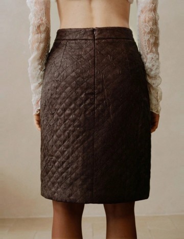 Fustă midi Shein, vișiniu