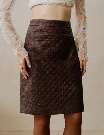 Fustă midi Shein, vișiniu