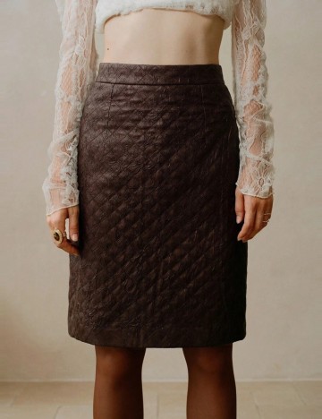 Fustă midi Shein, vișiniu