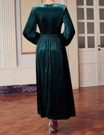 Rochie maxi Shein MOTF, verde