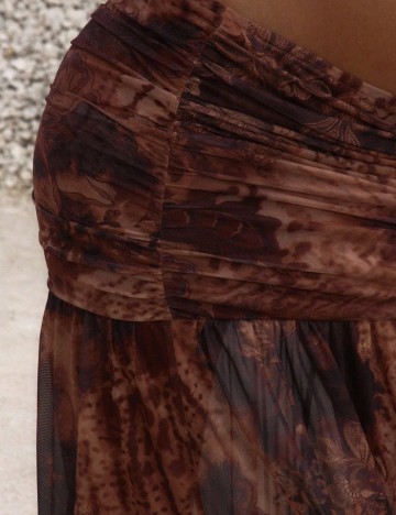 Fustă maxi Shein, maro