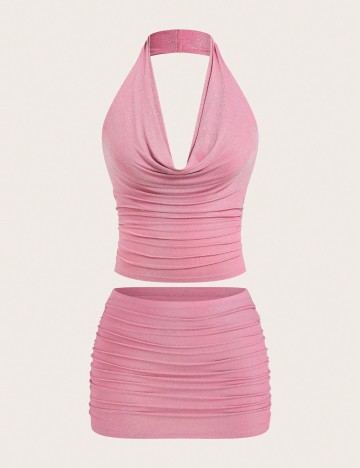 Compleu Shein Curve+, roz