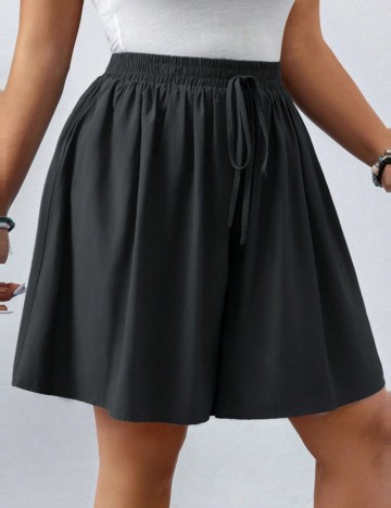 Pantaloni scurți Shein Curve+, gri