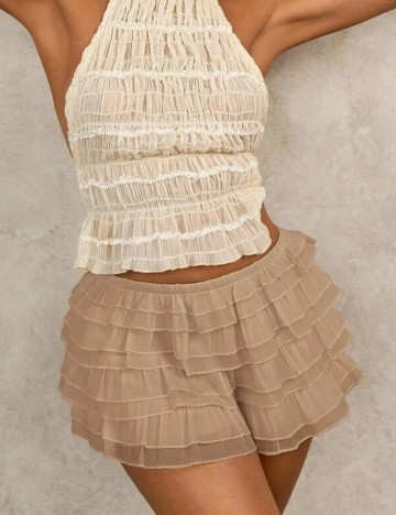Pantaloni scurți Shein, bej