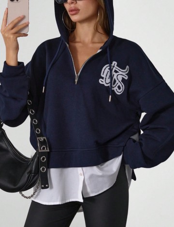 Hanorac Shein, albastru