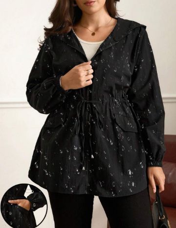 Jachetă Shein Curve+, negru