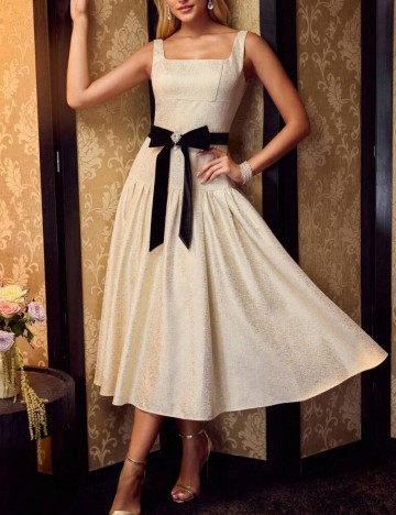 Rochie midi Shein MOTF, auriu