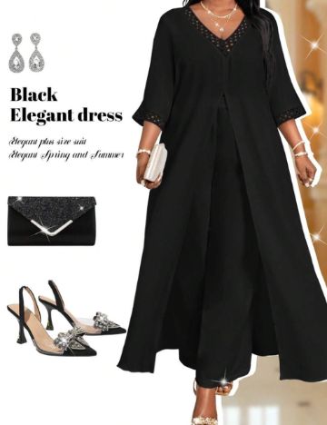 Compleu Shein Curve+, negru