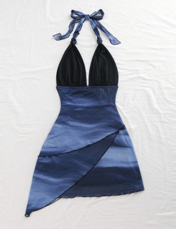 Rochie mini Shein Curve+, albastru