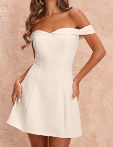 Rochie mini Shein, crem