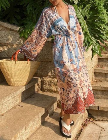 Cardigan de plajă Shein DAZY, mix culori