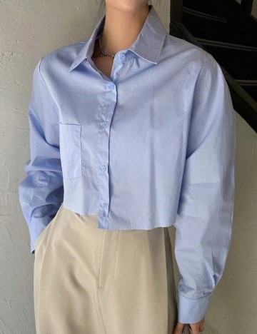 Cămașă Shein, albastru