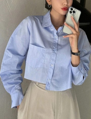 Cămașă Shein, albastru