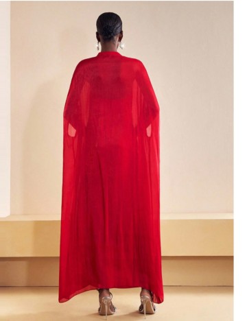 Set Rochie și Cardigan Shein, roșu