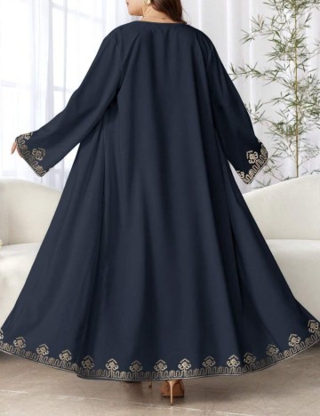 Cardigan lung Shein Curve+, albastru