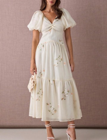 Rochie maxi Shein, crem