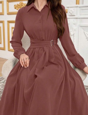 Rochie midi Shein, cărămiziu