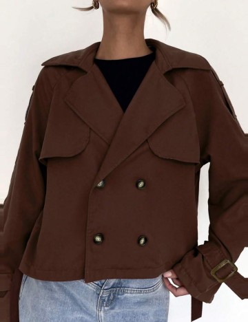 Trench scurt Shein, maro