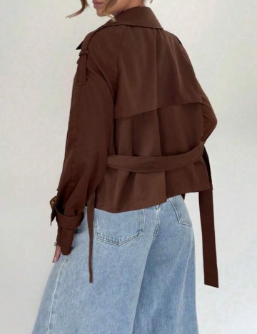 Trench scurt Shein, maro