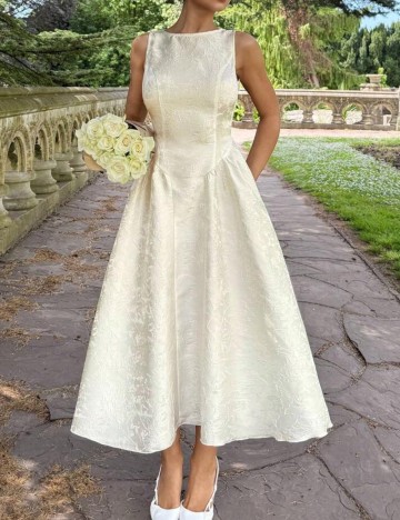 Rochie midi Shein, crem