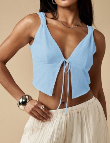 Top Shein Missguided, albastru